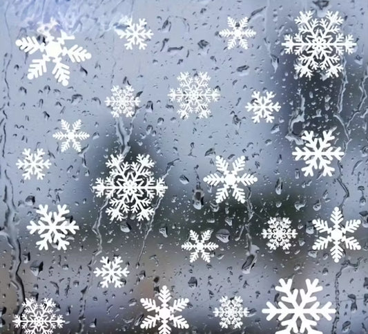 Snowflake window clings