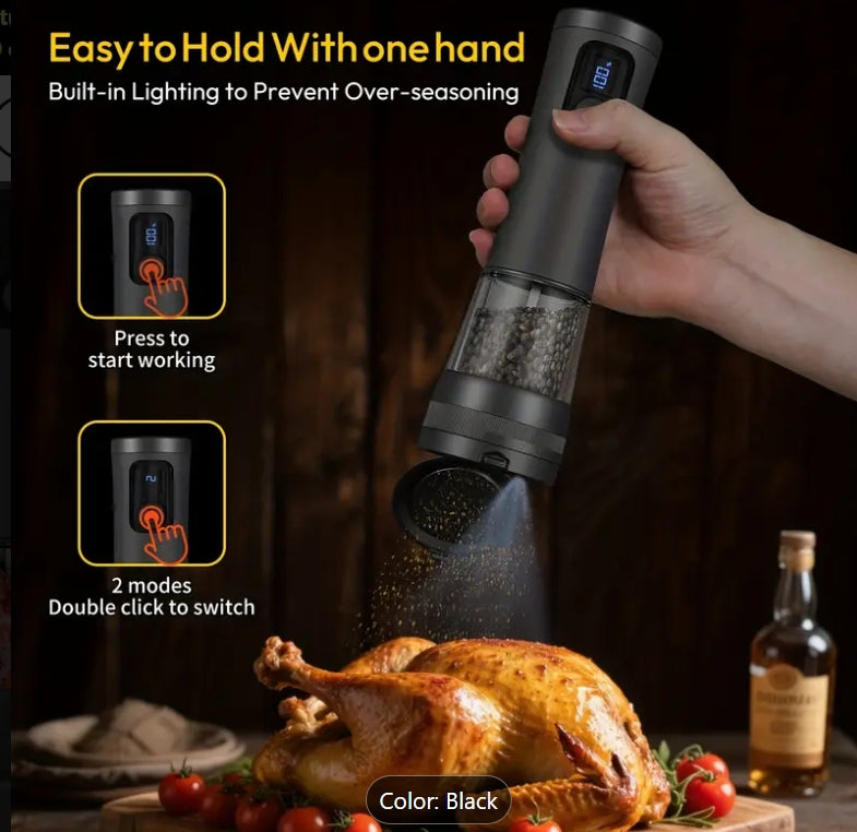 Electric Salt and Pepper Grinder Set