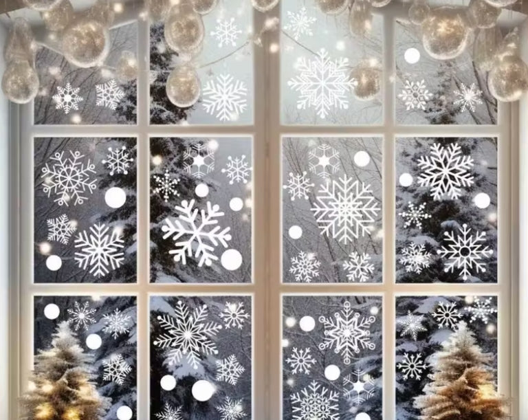 Snowflake window clings