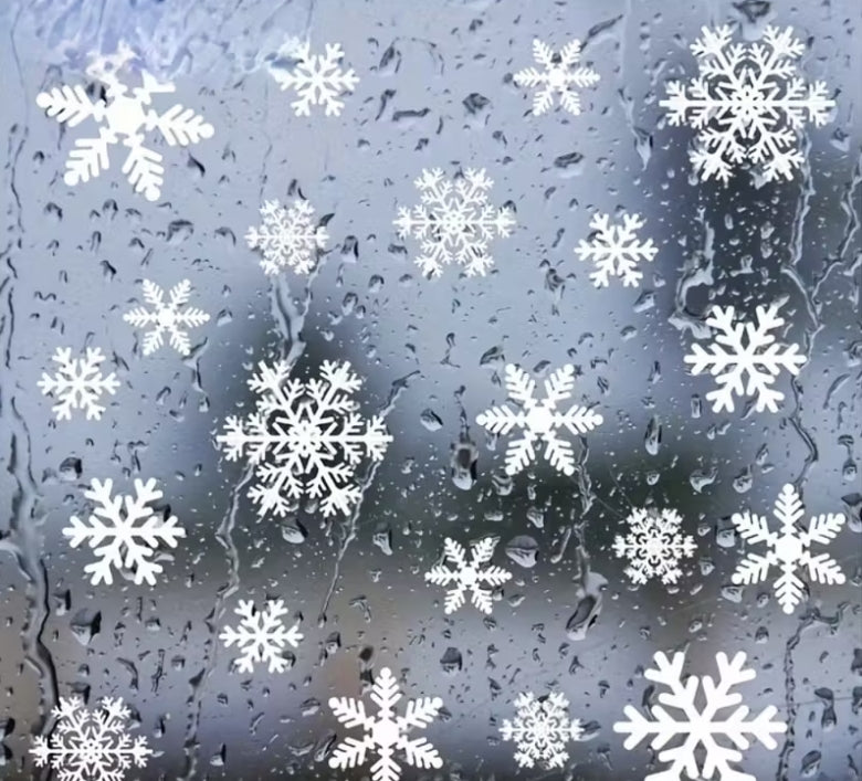 Snowflake window clings