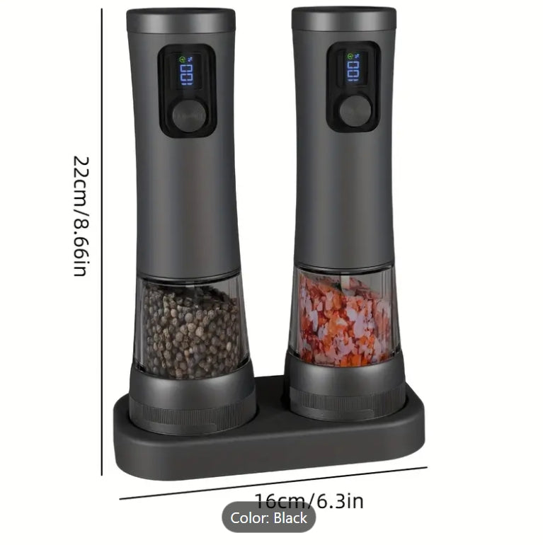 Electric Salt and Pepper Grinder Set
