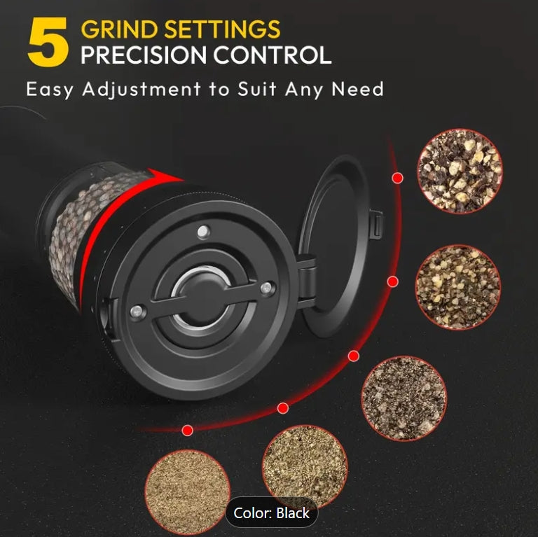 Electric Salt and Pepper Grinder Set
