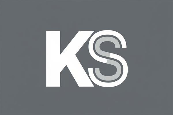 k s but in big letters beside each other with any design and also in white and grey